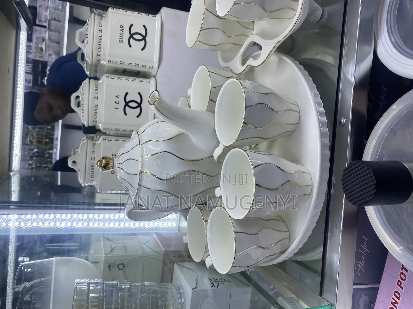 White Gold Coated Cups Set