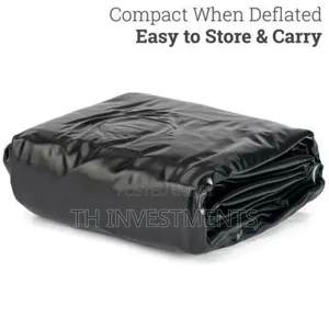 4x6 Double Air Bed Inflatable Camping Mattress - Navy Blue.