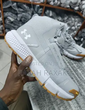 Original Grey Under Armour Velsetz Charged High Top Sneakers