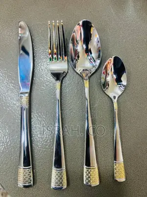 24pcs Set of Spoon Fork Knife Cutlery Set Silver