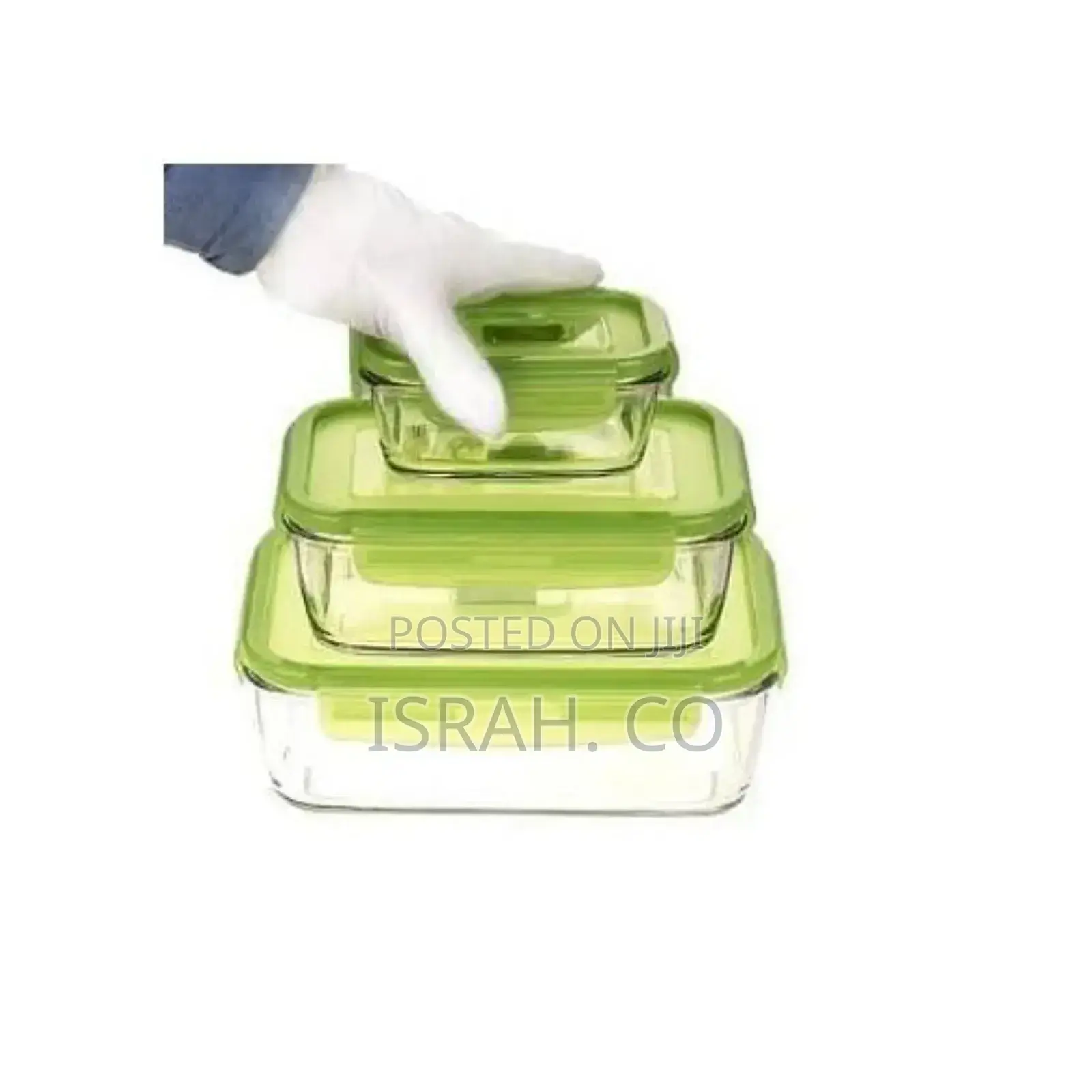 Luminarc Squre Glass Food Storage Containers With Lids,