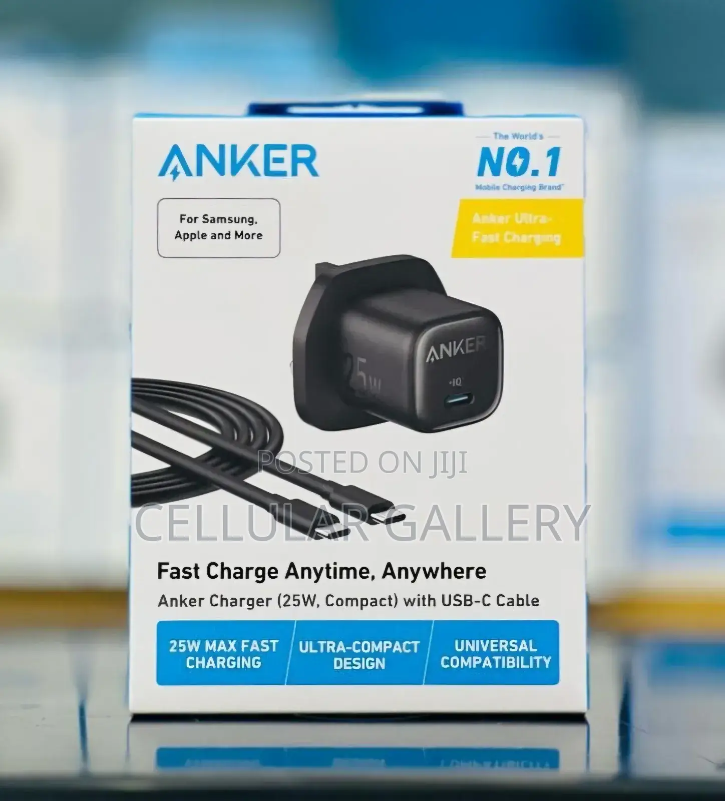 Anker Charger 25w, Compact With Usb-C Cable
