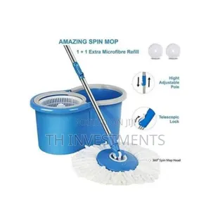 360 Spin Magic Mop With Bucket - Blue 