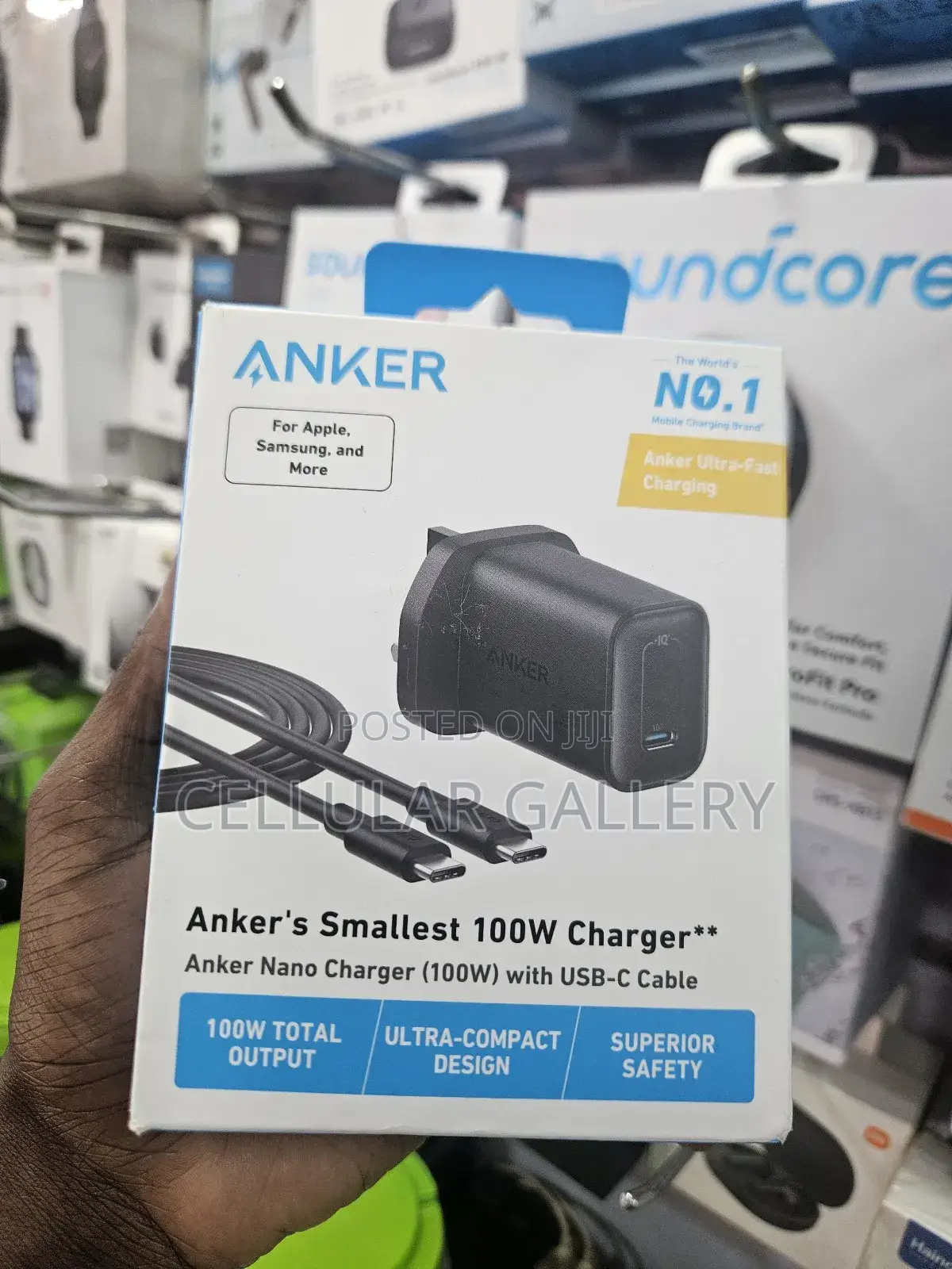 Anker Nano Charger 100w With Usb-C Cable