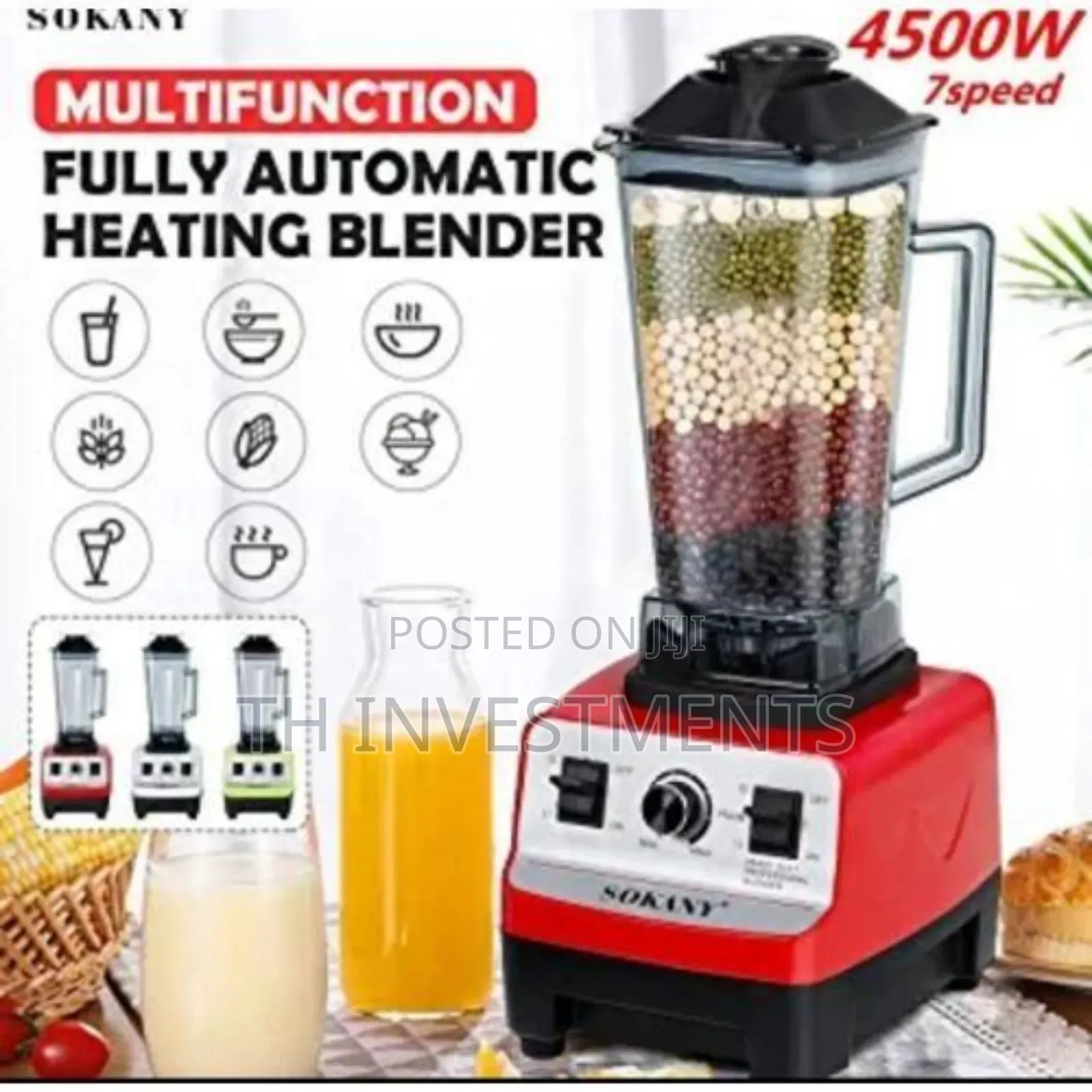 Sokany Commercial Blender Multi-Purpose for Heavy Duty Work