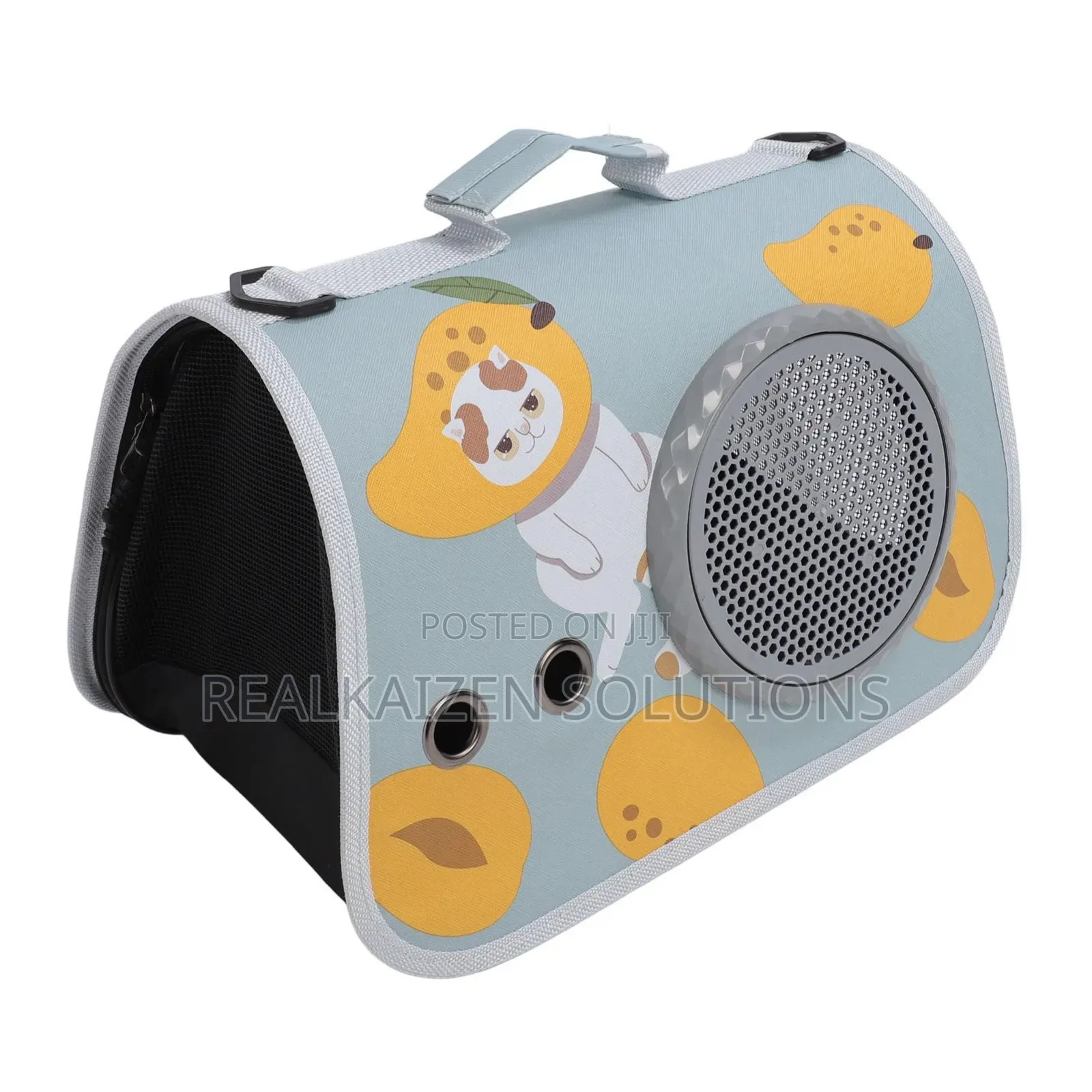 Breathable Pet Cat Carrier Bag With Ergonomic Handle + Strap