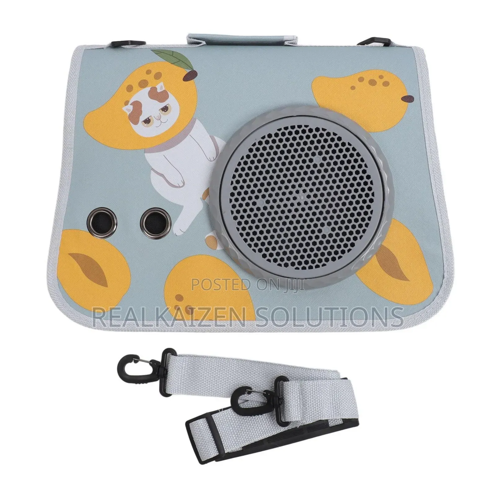 Breathable Pet Cat Carrier Bag With Ergonomic Handle + Strap