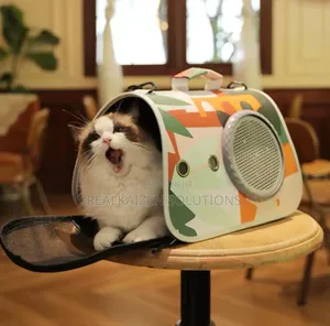 Breathable Pet Cat Carrier Bag With Ergonomic Handle + Strap