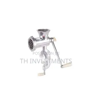 Hand Operated Meat Mincer Grinder - Silver 