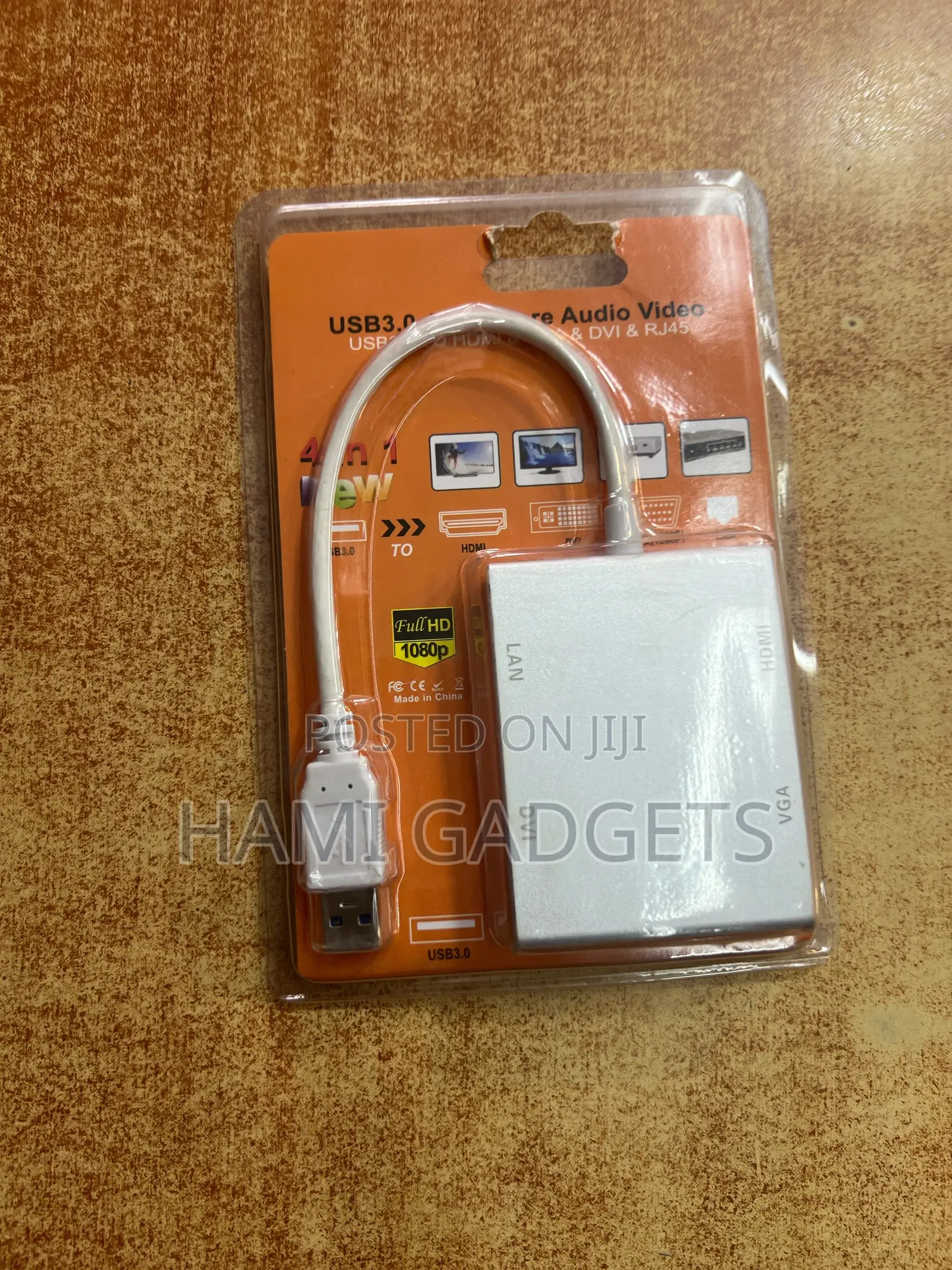 Usb 3.0 to Audio Video 4in1 Hdmi,Vga, Dvi and Rj45