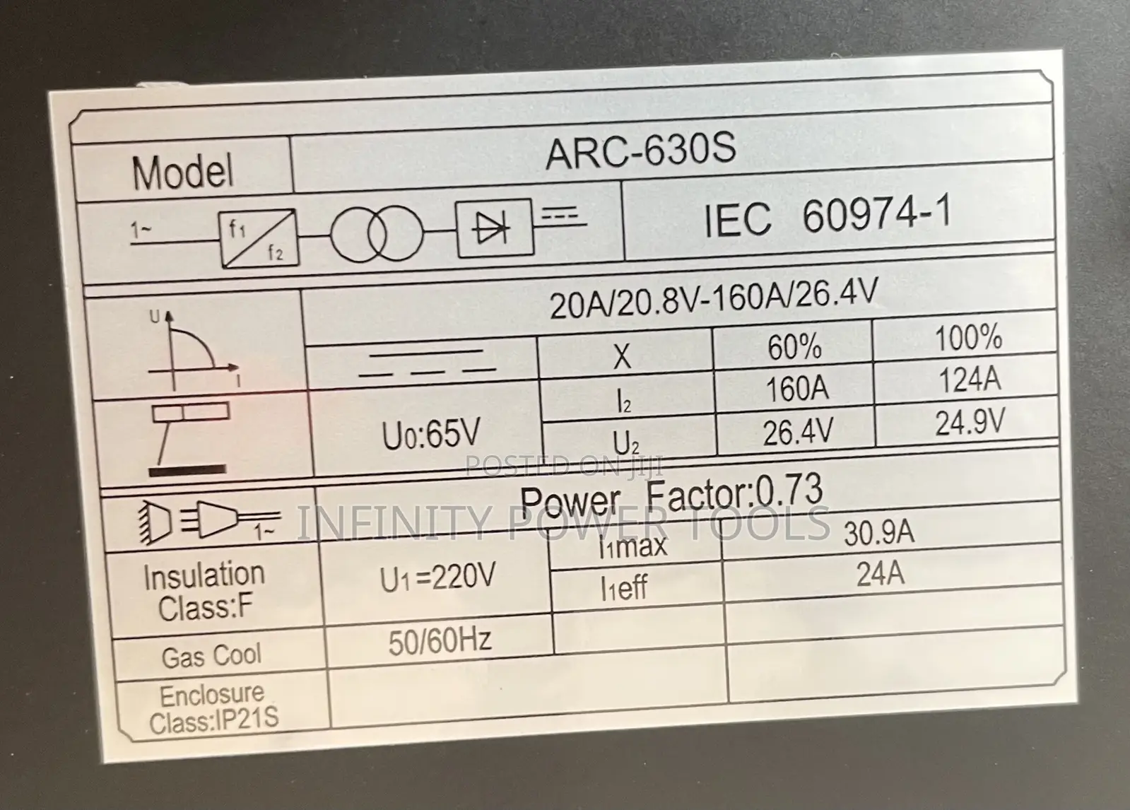 Portable Welder Arc-630s