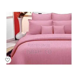 5*6 4pc Double Cotton Bedsheets - 2 Bed Sheets Light Pink