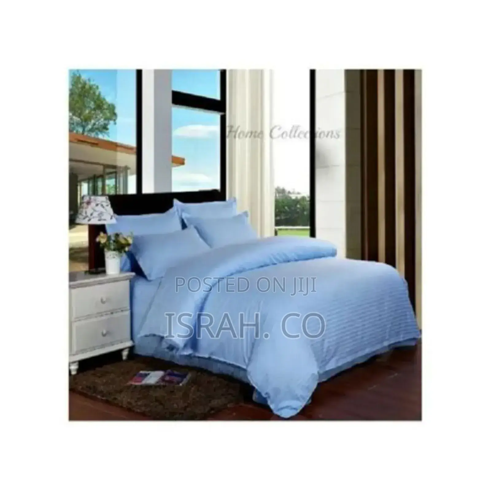 Cotton Bed Sheets -2 Bed Sheets 2 Pillow Cases- Light Blue