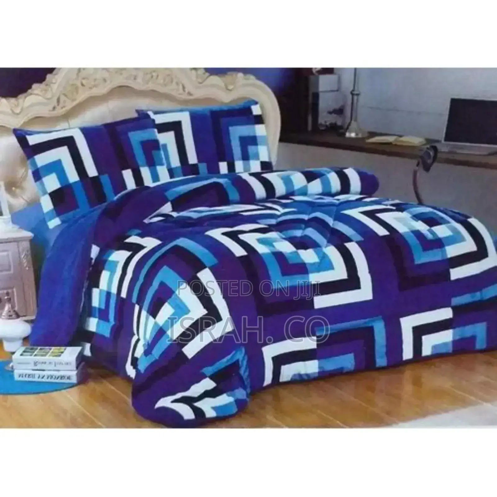 Duvet Set, 1 Duvet ,1 Bedsheet 2 Pillow Cases - Blue
