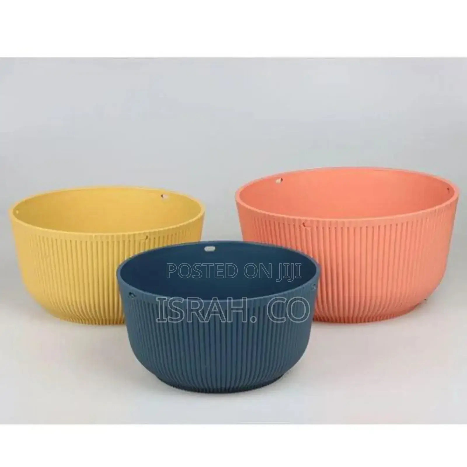 Hanging Plastic Flower Pots Blue