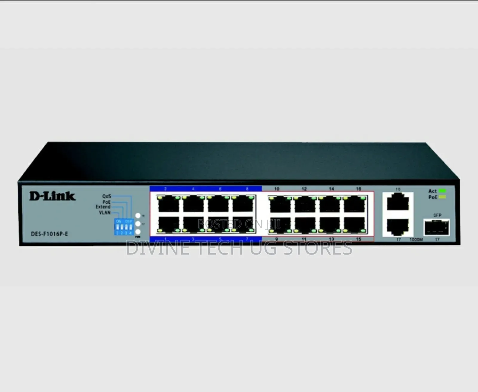 Dlink Des- F1016p-E 16port 10/100 Poe Surveillance Switch,