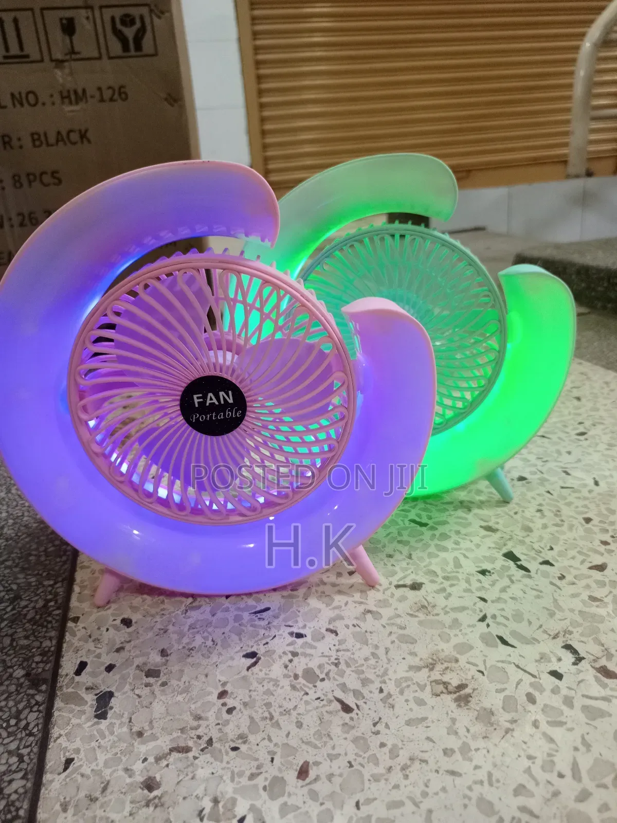 Landia Home Light-Up Portable Fan, Model Hm-126.