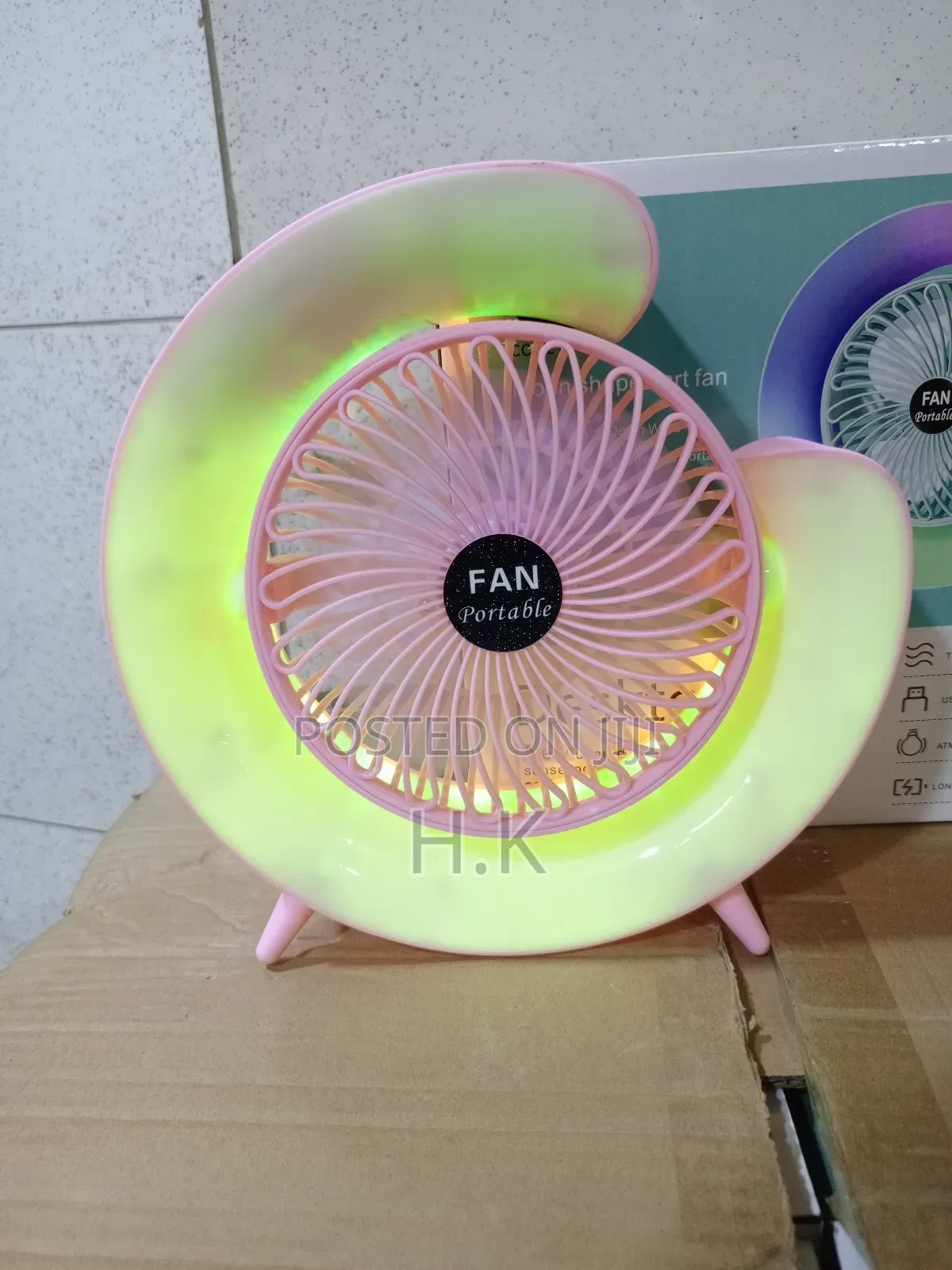 Landia Home Light-Up Portable Fan, Model Hm-126.