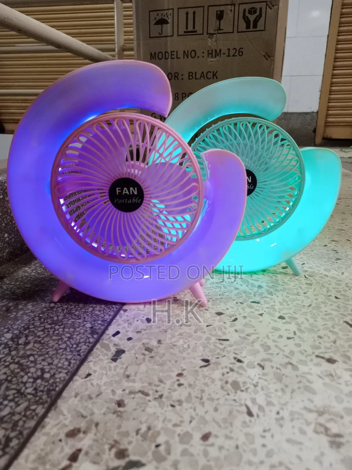 Landia Home Light-Up Portable Fan, Model Hm-126.