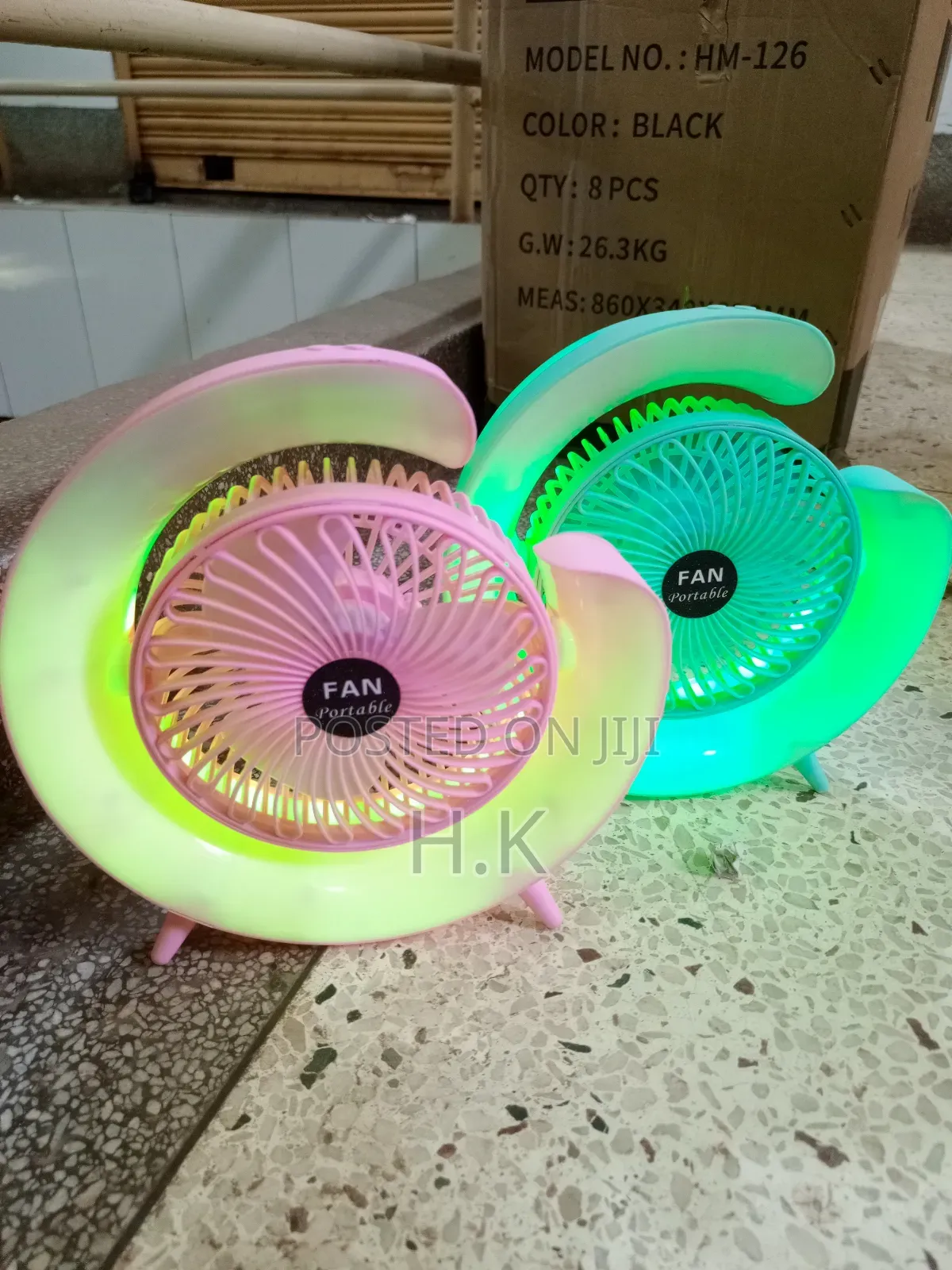 Landia Home Light-Up Portable Fan, Model Hm-126.