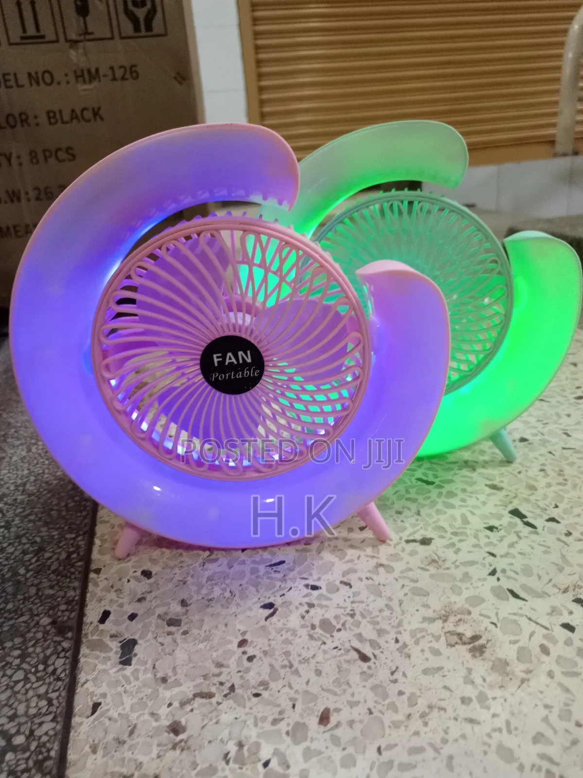 Landia Home Light-Up Portable Fan, Model Hm-126.