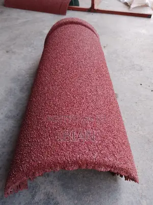 Red Stone Coated Roof Tile Ridge Round Hip