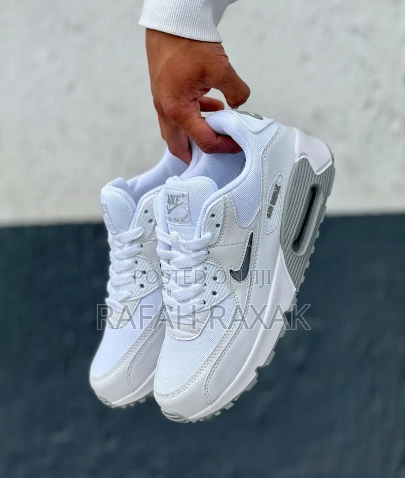 Original Unisex White/Grey Nike Air 90 Sneakers