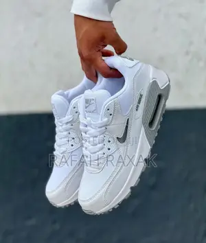 Original Unisex White/Grey Nike Air 90 Sneakers
