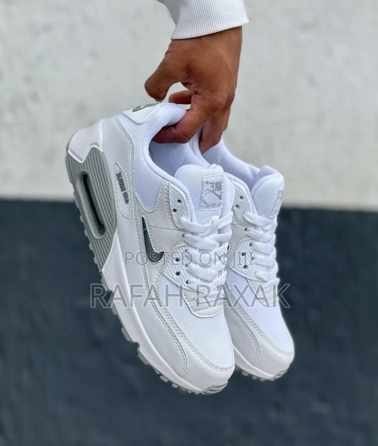 Original Unisex White/Grey Nike Air 90 Sneakers