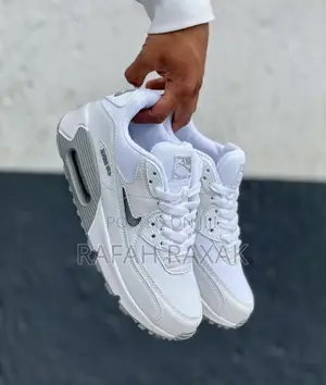 Original Unisex White/Grey Nike Air 90 Sneakers