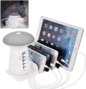 5-Port Usb Charging Station With Qc 3.0 and Led Night Light