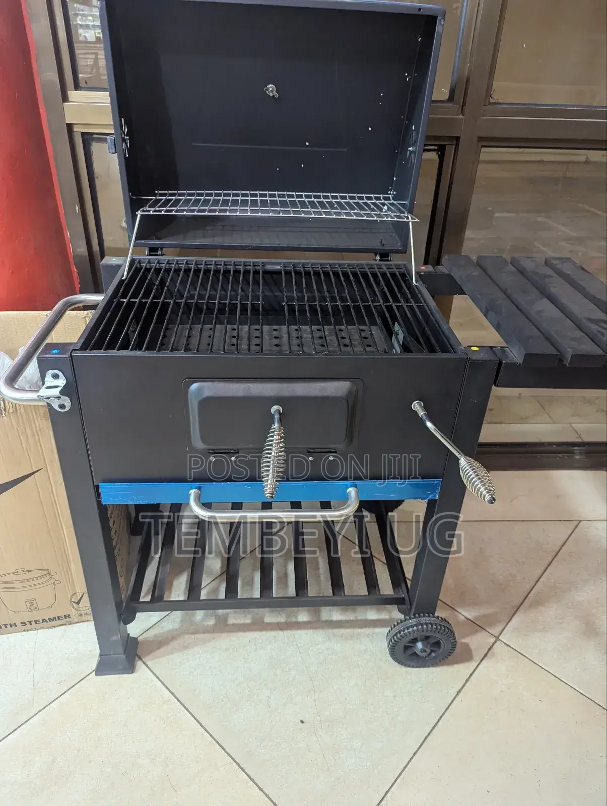 Outdoor Large BBQ Grill Camping Trolley Barbecue Stove