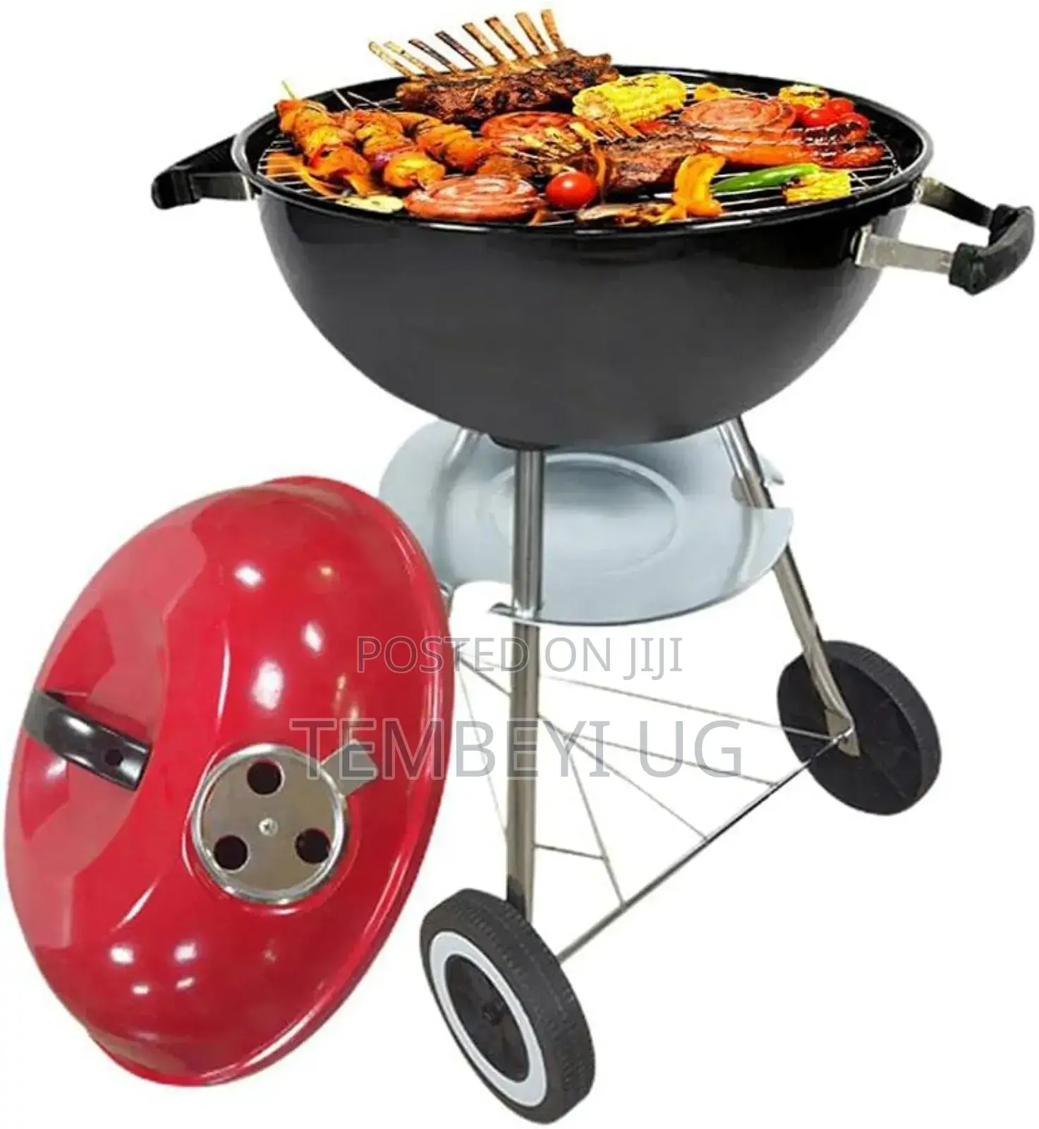 Portable Fire Pit, Kettle Trolley Barbecue Grill