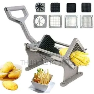 French Fries Chips Irish Potato Cutter Slicer - Silver 