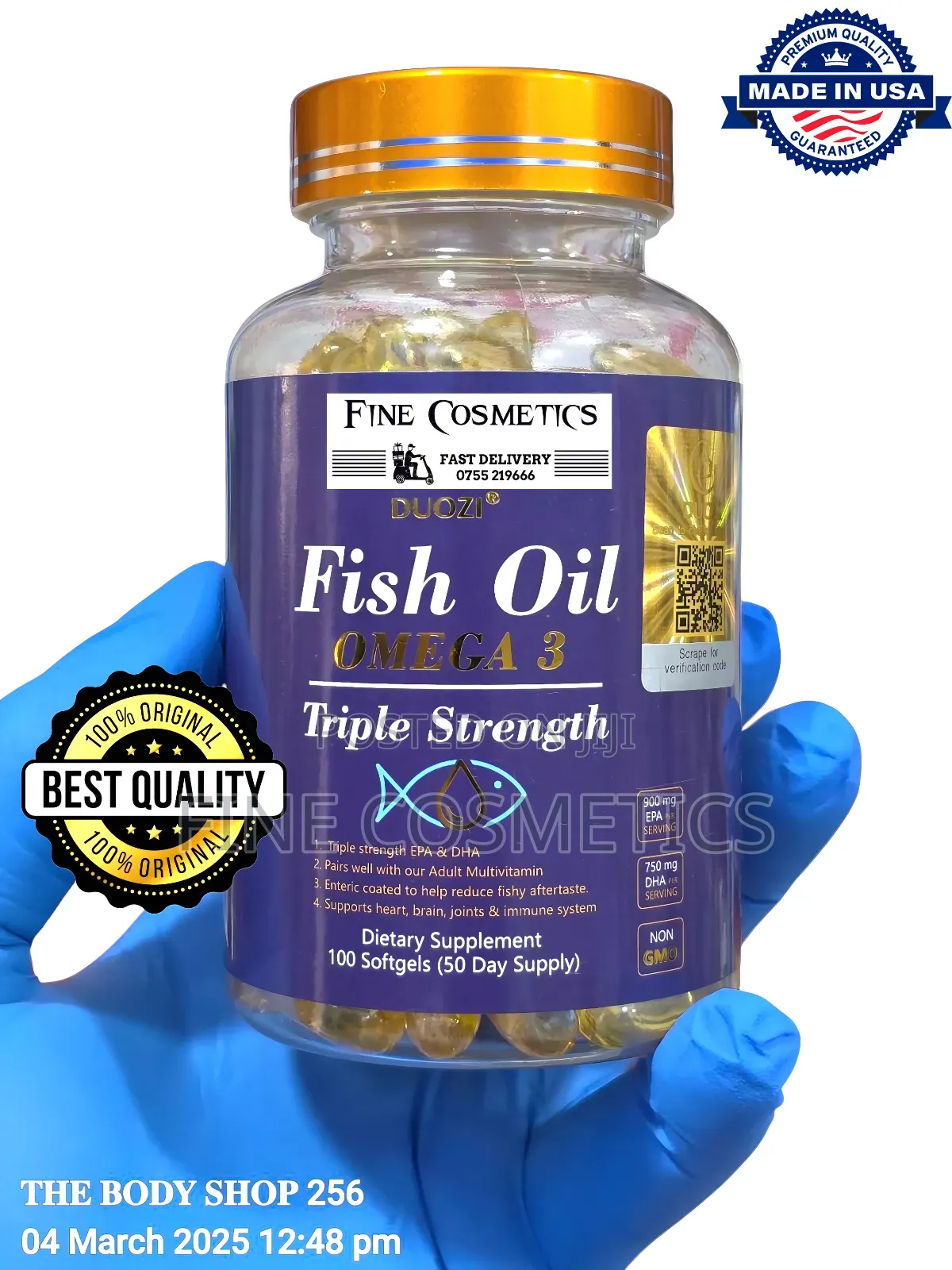 Fish Oil | Omega 3 Heart,Brain,Skin,Joints + Immune Support.