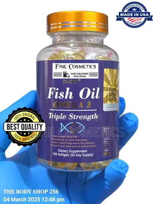 Fish Oil | Omega 3 Heart,Brain,Skin,Joints + Immune Support.