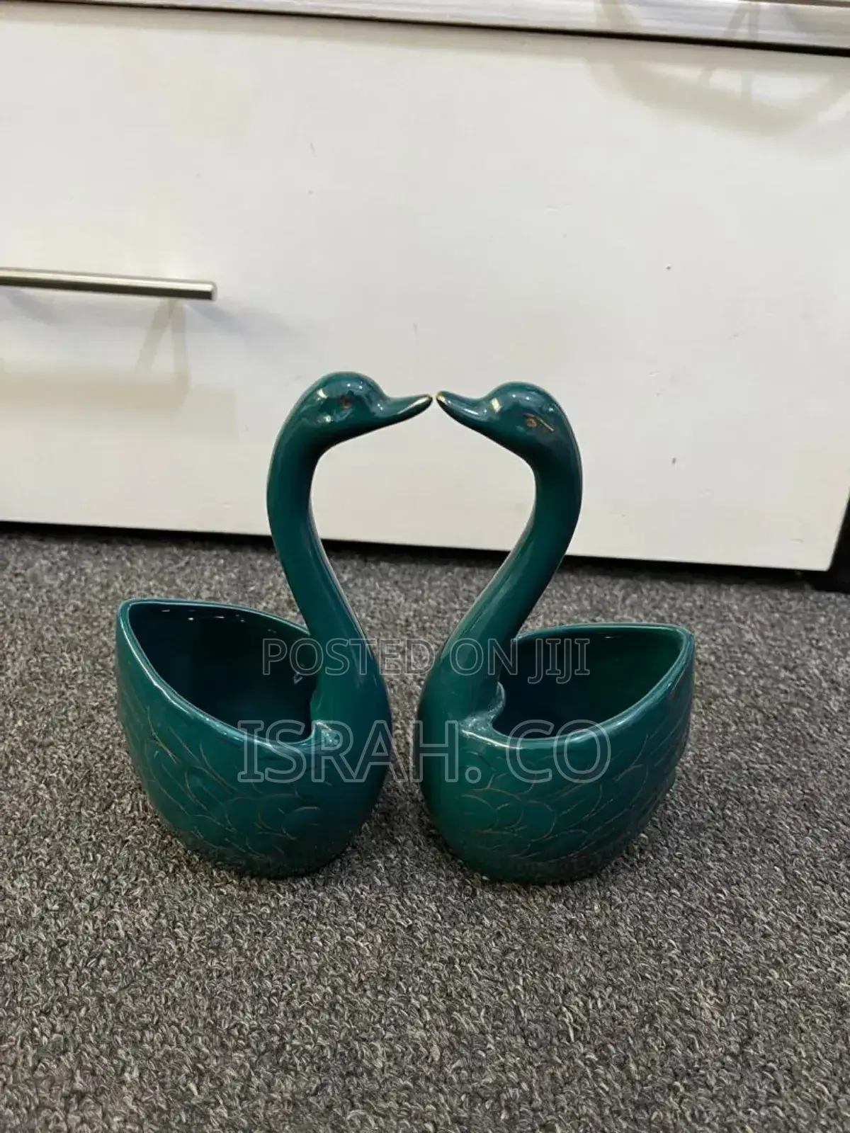 Ceramic Swan Cutlery Holders.