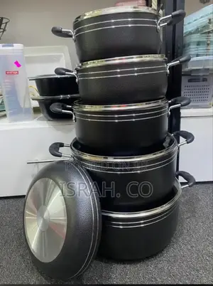 Tornado Nonstick Cookware Set of 6 Pieces - Black.