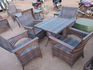 Outdoor Wicker Rattan Metal Craft Woven Furniture Chair Set