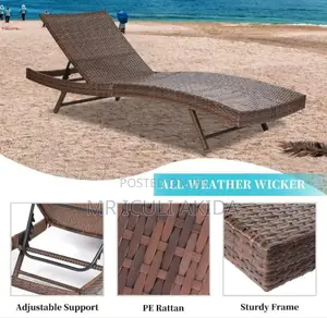 All Weather Adjustable Poolside,Beach Sun Rattan Craft Chair