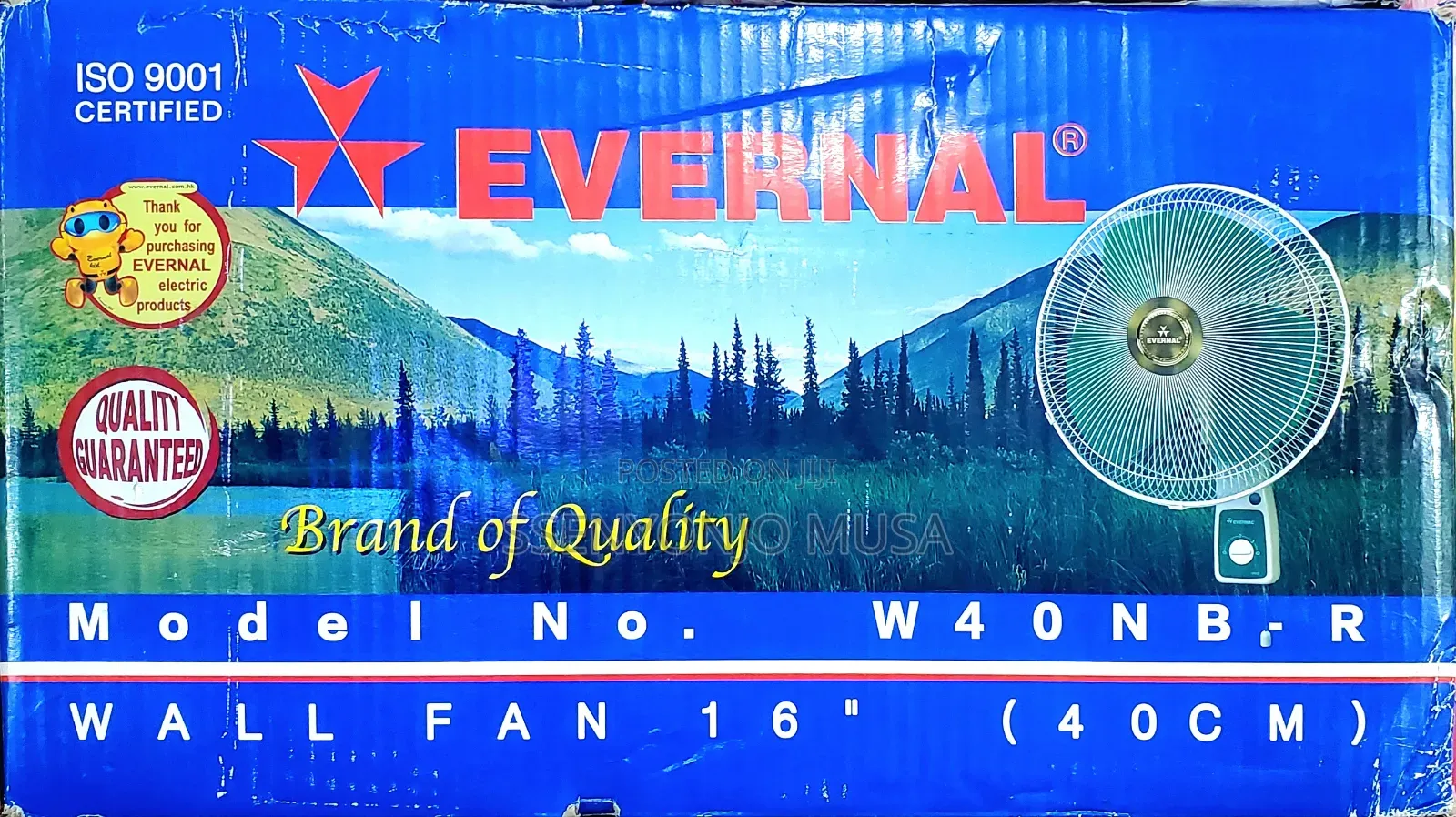 Evernal 16" Wall Fan - W40n Model