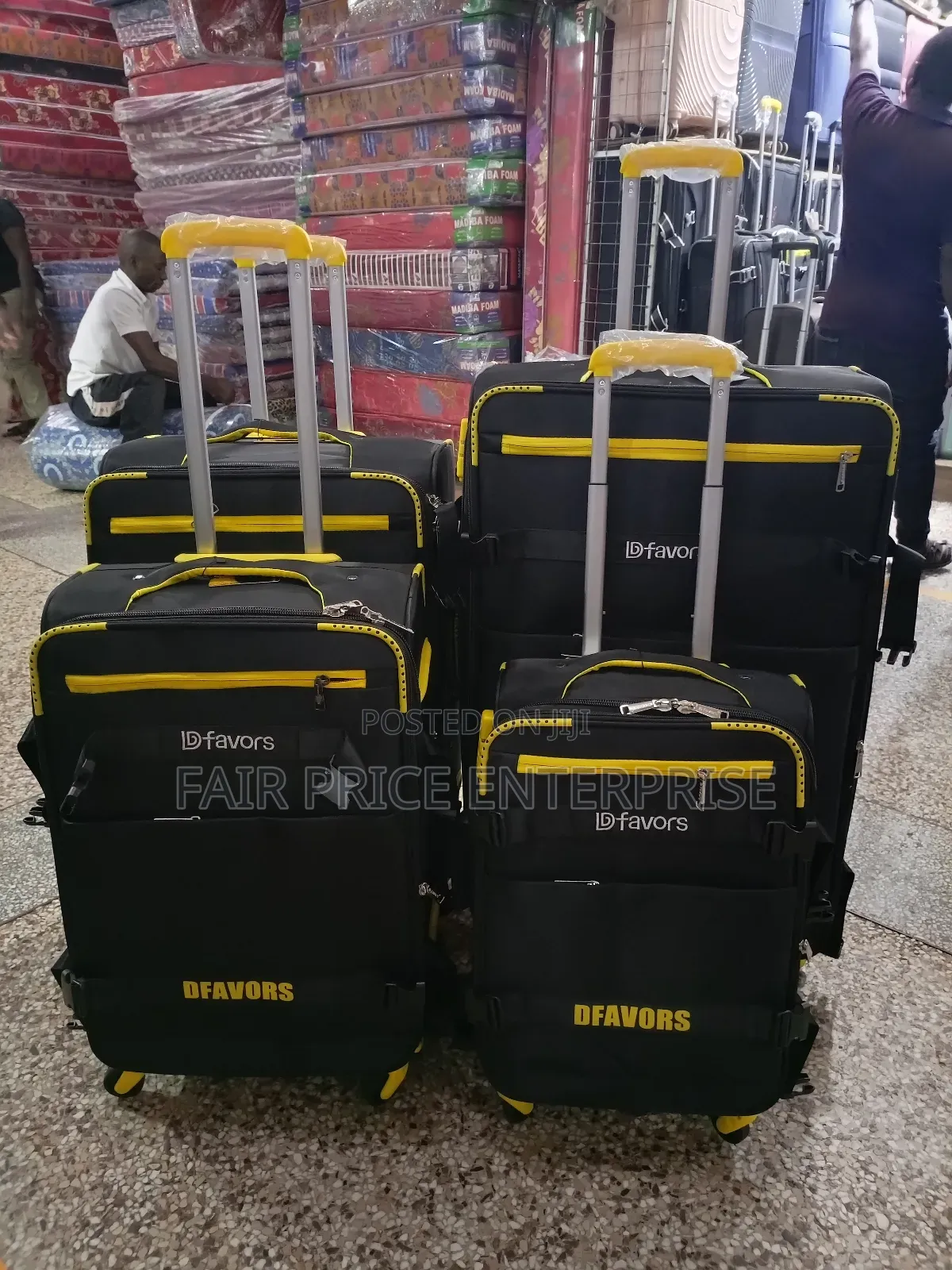 Original Cloth Suitcases in Full Set