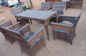 6seater Rattan Metal Crafted Outdoor Wicker Lounge Chairs