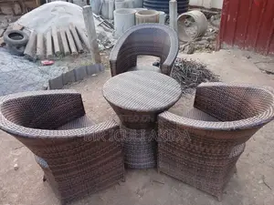 4pc Rattan Metallic Pe Craft Woven Outdoor Malcolm Chairs