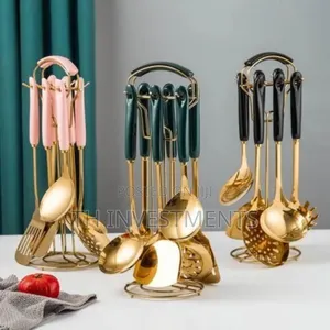 6pcs Kitchen Tool Cooking Utensils Serving Spoons Cutlery 
