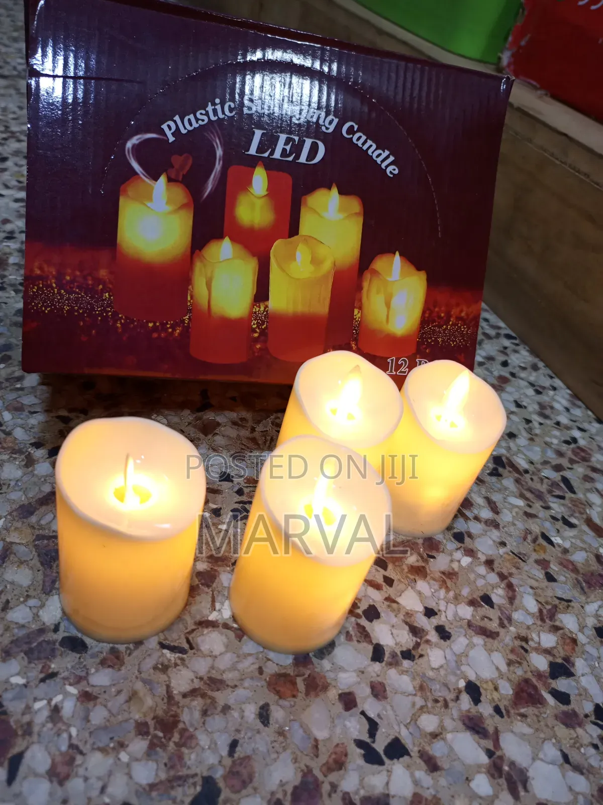 12pcs Plastic Swinging Led Candle ( Small Size)