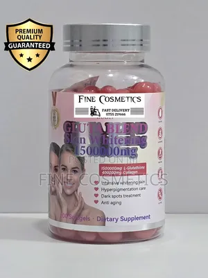 Gluta White Softgels 1500000mg Skin Whitening +Glowing Pills