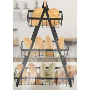 3-tier Countertop Metal Fruit Basket, Fruit Bowl