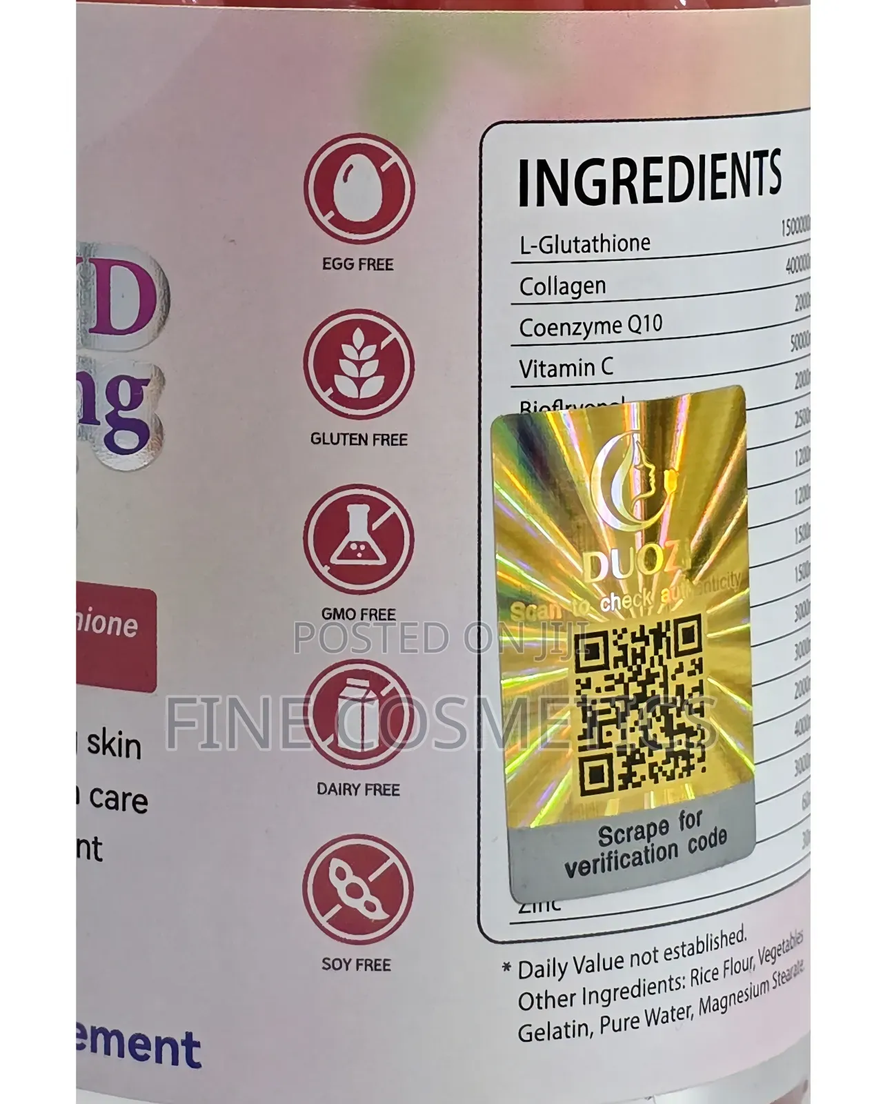 Gluta White Mg Skin Whitening and Glowing Capsules