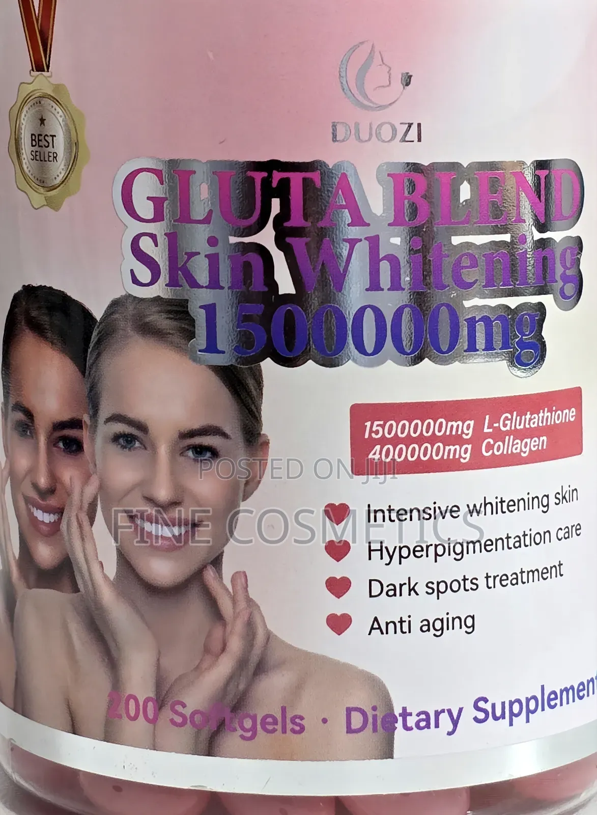 Gluta White Mg Skin Whitening and Glowing Capsules